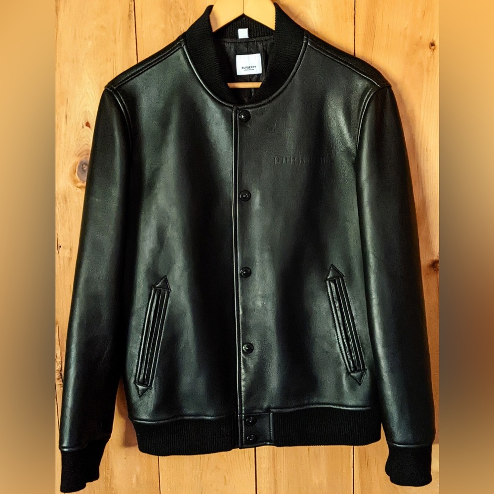 Limited edition, genuine lambskin, embroided Burberry bomber jacket